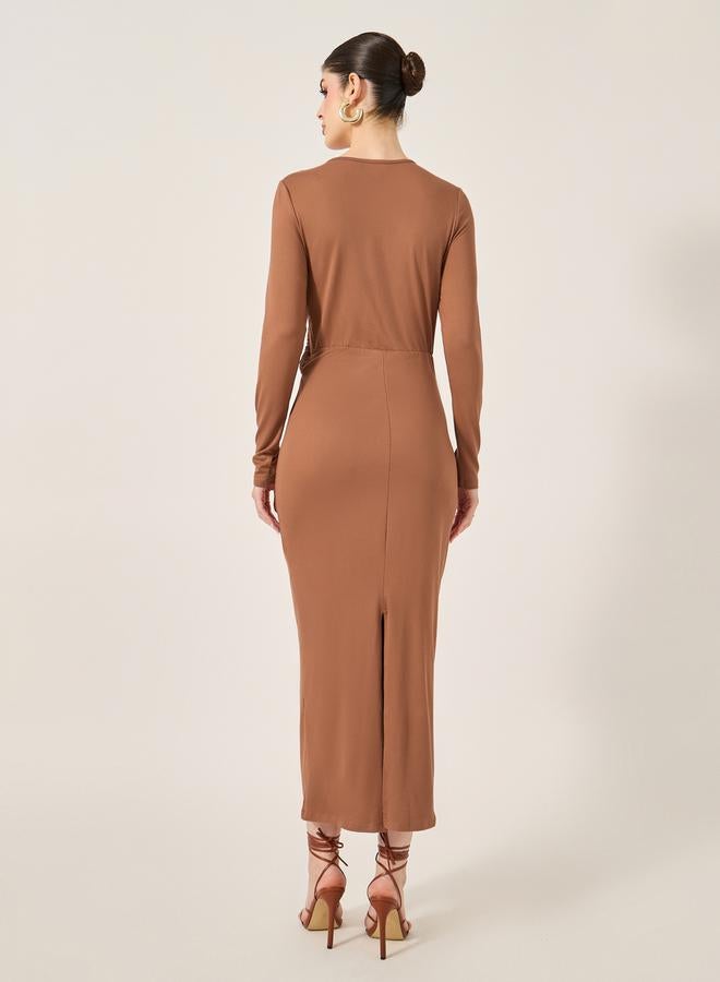 Styli Gathered Jersey Dress - Image 5