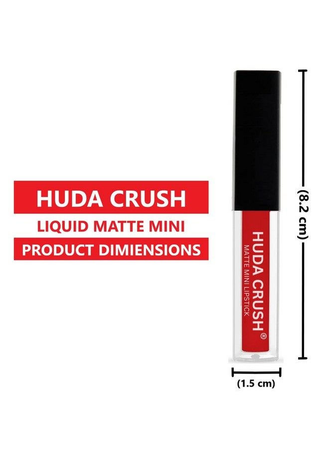 HUDACRUSH - Beauty Mini Lipsticks Combo Pack Of 4 Liquid Matte Lipstick Set Red Edition - Image 1
