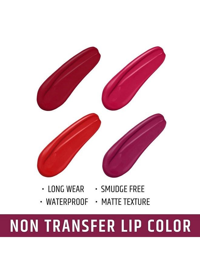 HUDACRUSH - Beauty Mini Lipsticks Combo Pack Of 4 Liquid Matte Lipstick Set Red Edition - Image 1
