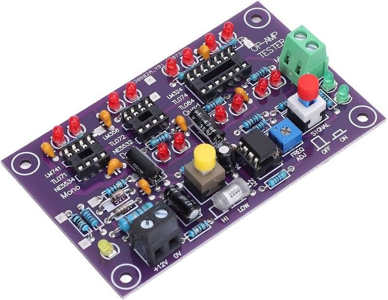 OP AMP Current Test Terminal Board, Static SPAIL FEATER for LM741 NE5534 TL071 for Students and Technicians, Electricity Requirements: DC12V - Image 4
