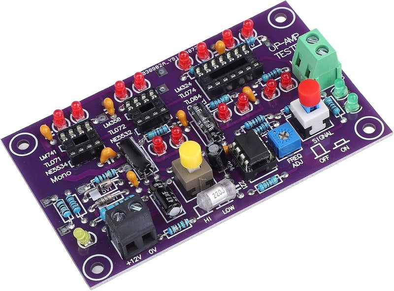 OP AMP Current Test Terminal Board, Static SPAIL FEATER for LM741 NE5534 TL071 for Students and Technicians, Electricity Requirements: DC12V - Image 5
