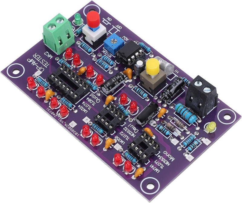 OP AMP Current Test Terminal Board, Static SPAIL FEATER for LM741 NE5534 TL071 for Students and Technicians, Electricity Requirements: DC12V - Image 2