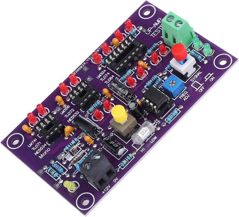 OP AMP Current Test Terminal Board, Static SPAIL FEATER for LM741 NE5534 TL071 for Students and Technicians, Electricity Requirements: DC12V - Image 1