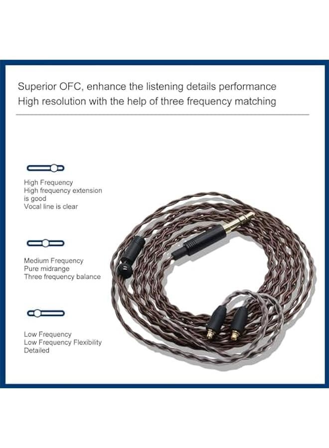 Headphone Cable for Sennheiser IE100 Pro IE400 Pro IE500 Pro, 3.5mm Stereo Plug Earphone Audio Cable Replacement, 3.9ft Anti Tangling Woven Earphone Extension Cords - Image 3