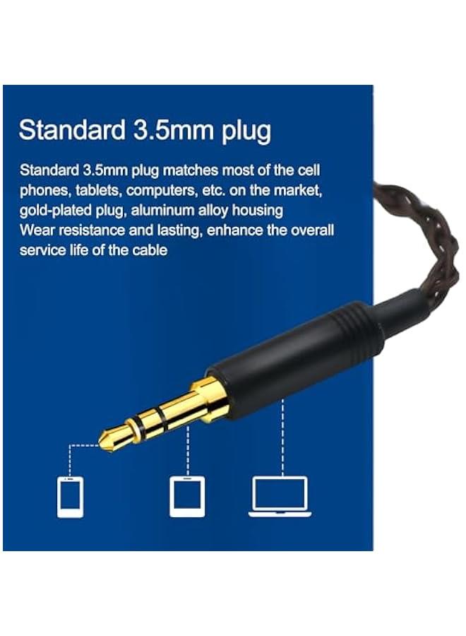 Headphone Cable for Sennheiser IE100 Pro IE400 Pro IE500 Pro, 3.5mm Stereo Plug Earphone Audio Cable Replacement, 3.9ft Anti Tangling Woven Earphone Extension Cords - Image 5