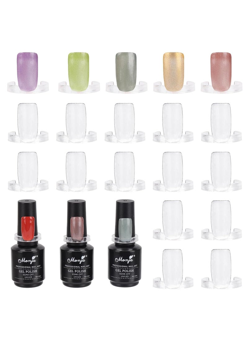 Tbestmax 600 Pcs Nail Polish Swatch Clear Nail Color Swatches Rings Nail Sample Sticks for Nail Art Polish Color Practice 