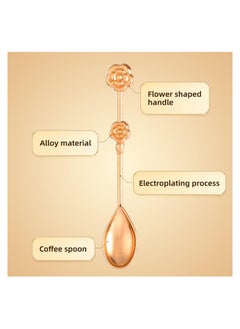 KASTWAVE Rose Gold Tea Spoons, Long Handle Coffee Dessert Spoon, Cute Demitasse Spoon for Stirring Drink Milkshake, 20 Pcs  - Image 3