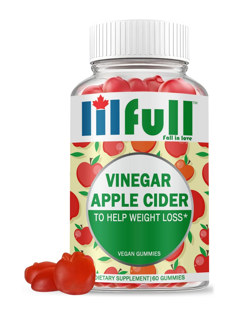 lilfull Apple Cider Vinegar 1000mg - 60 Vegan Gummies with Ginger Root Extract - Image 1