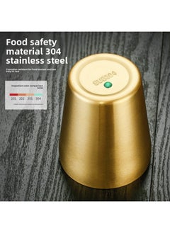 Generic Cross-border Korean-style 304 Stainless Steel Multi-purpose Water Cup Double-layer Insulated Coffee Cup Creative Beer Cup Children's Water Cup-Color:175ml 201 Step Inner Bright Outer Sand-Capacity:175-500ml  - Image 4