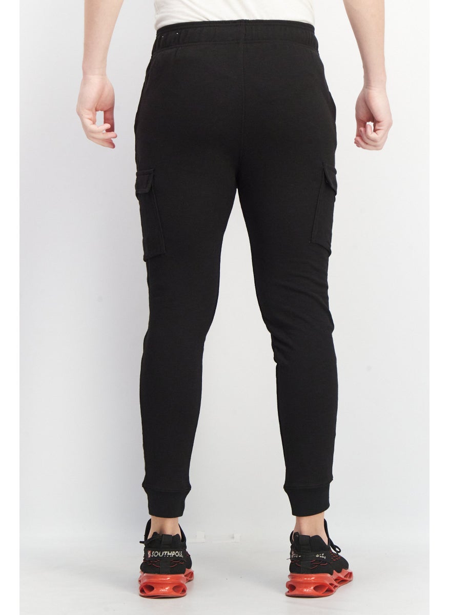 90 Degree By Reflex Men Sportswear Fit Drawstring Jogger Pants, Black  - Image 3