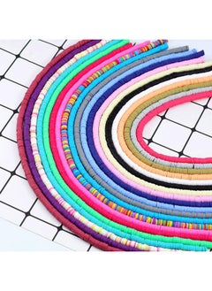 Generic N/C About 380-400pcs 6mm Clay Beads Flat Round Polymer Spacer Light Rose Handmade Rondelle Disc Slice Heishi Loose Bead Strand for DIY Jewelry Bracelet Necklace Earring Craft Making 1strands,6mm  - Image 5
