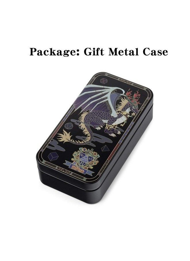 DNDND Glowing Dnd Metal Dice Set,Luminous Blue Metal Dice For Role Playing Game Dungeons And Dragons Rpgs And Other Table Games  - Image 4
