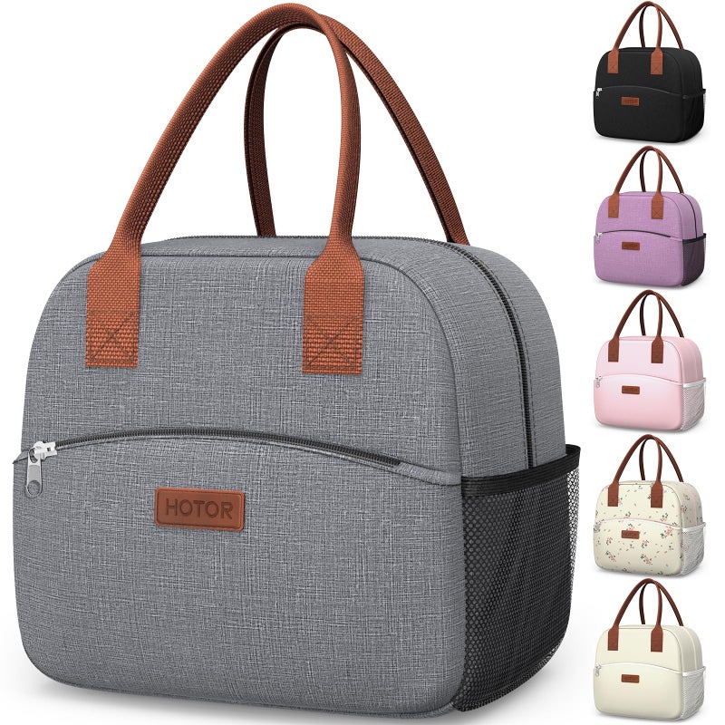 HOTOR Lunch Bag for Women Men WearResistant Insulated Lunch Box with Large Capacity MultiFunctional Cooler Bag for Office Picnic Grey 10L 1060 x 590 x 950 - Image 2