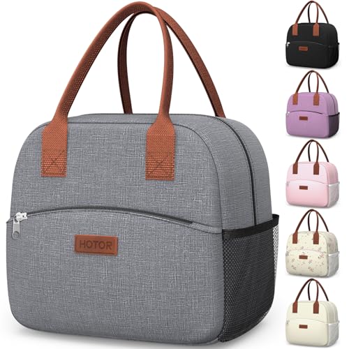 HOTOR Lunch Bag for Women Men WearResistant Insulated Lunch Box with Large Capacity MultiFunctional Cooler Bag for Office Picnic Grey 10L 1060 x 590 x 950 - Image 1