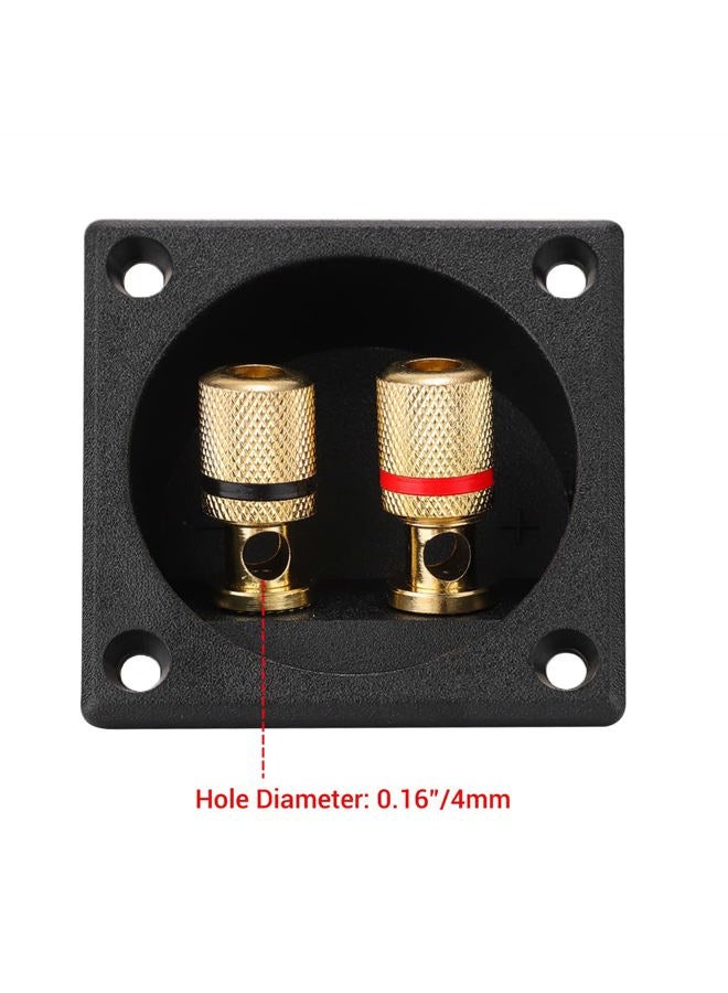 Facmogu 2 PCS Speaker Box Terminal Binding Post, DIY Home Car Stereo Screw Cup Connectors, Round Spring Cup Subwoofer Plugs 2-way Square A18006 - Image 4