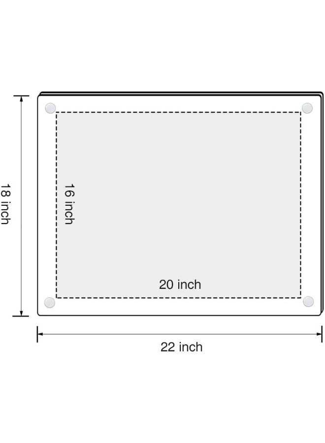 NIUBEE Clear Acrylic Wall Mount Floating Frameless Picture Frame Up to 16x20 Photo for Poster Photography FramesDouble PanelFull Frame is 185x225 inch - Image 3