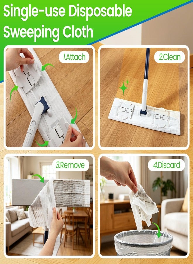 Aodaer 60 Count XL Dry Sweeping Cloths for Swiffer Sweeper Disposable Sweeping Dry Pads Duster Refills Floor Mop Pads for Daily Pet Hair Dust Dirt Cleaning - Image 5