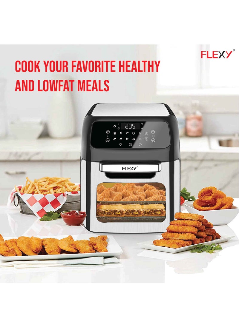 Air Fryer 12L 1800W Digital With Touch Controls And Clear Window Includes 10 Presets 6 Accessories For Roasting Baking Dehydrating Reheating - pzsku/Z0892482B920332DBC582Z/45/_/1728717321/20d3986c-2f3b-4e57-9afe-b5f4c69a45ef