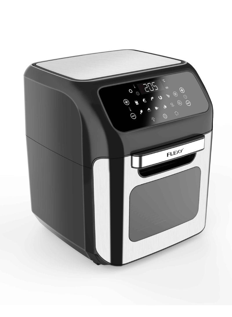 Flexy Air Fryer 12L 1800W Digital With Touch Controls And Clear Window Includes 10 Presets 6 Accessories For Roasting Baking Dehydrating Reheating - Image 5