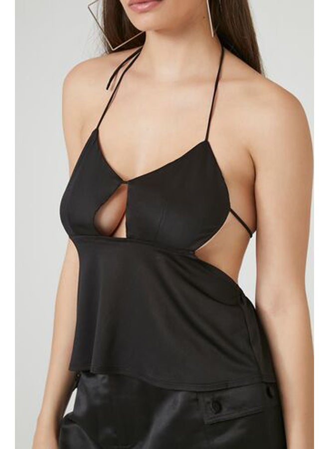 FOREVER 21 قميص داخلي مفتوح من الخلف مع رباط على الصدر - Image 5