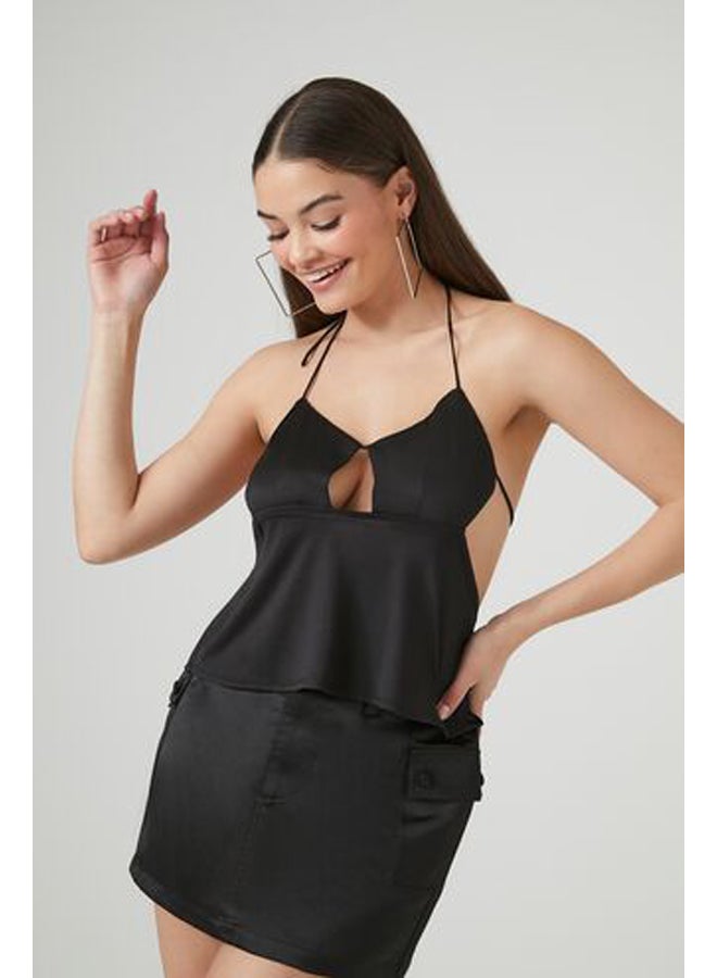 FOREVER 21 قميص داخلي مفتوح من الخلف مع رباط على الصدر - Image 1