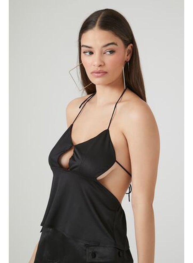 FOREVER 21 قميص داخلي مفتوح من الخلف مع رباط على الصدر - Image 2