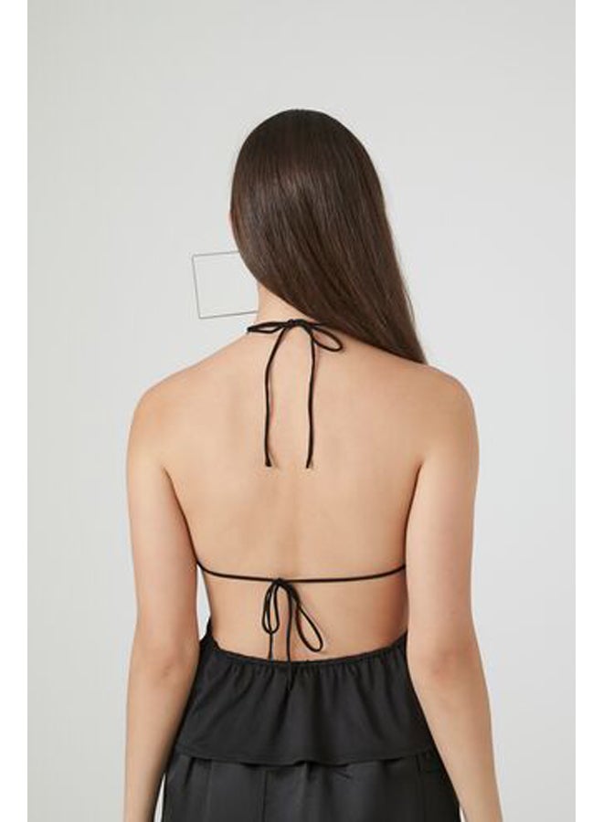 FOREVER 21 قميص داخلي مفتوح من الخلف مع رباط على الصدر - Image 3