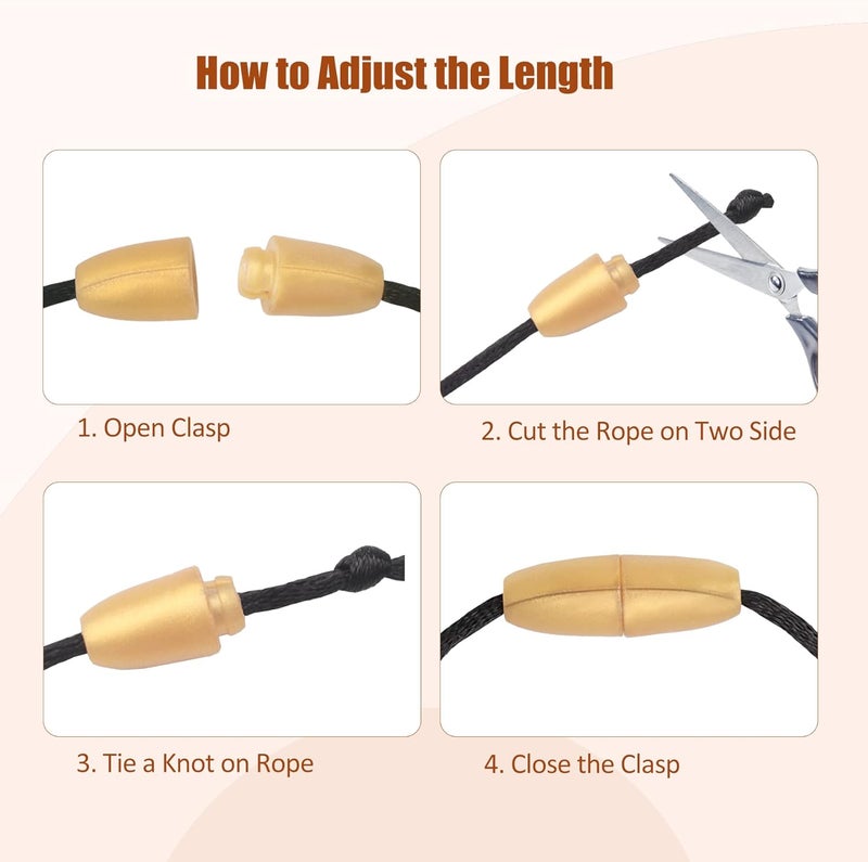 KASTWAVE Id Badge Holder With Retractable Lanyards And Keyring, Pu Leather Badge Holder With Safety Breakaway Lanyards, Cute Bead Lanyard With Badge Reels For Teacher Women Office Staff Students, Black - Image 5