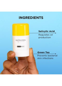 SunScoop Matte Stick Dry Touch Spf 50+ Pa++++ | Uva Uvb Rays Protection | 1% Salicylic Acid For Oil Control | Green Tea For Acne | No White Cast | Non Sticky | Combination To Oily Skin | 18G  - Image 4
