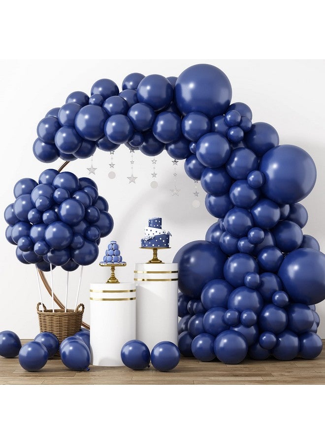 RUBFAC 129pcs Navy Blue Balloons Different Sizes 18 12 10 5 Inch, Latex Balloon Garland Arch Kit for Birthday Party Graduation Baby Shower Wedding Holiday Balloon Decoration - Image 1