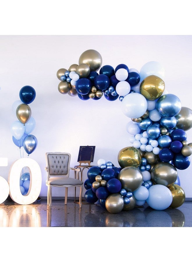 RUBFAC 129pcs Navy Blue Balloons Different Sizes 18 12 10 5 Inch, Latex Balloon Garland Arch Kit for Birthday Party Graduation Baby Shower Wedding Holiday Balloon Decoration - Image 5