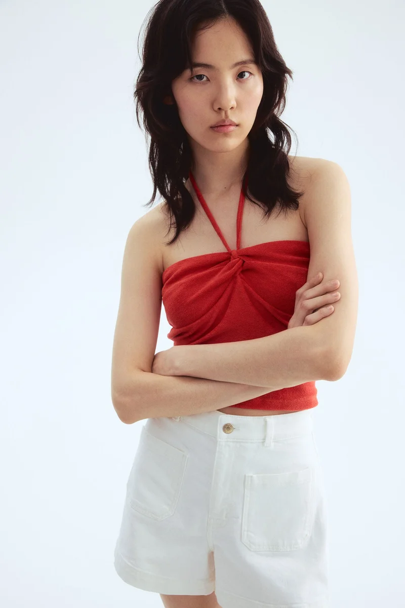 H&M Halterneck terry top