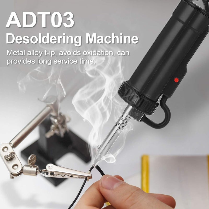 VISLONE Solder Sucker, Automatic Desoldering Pump Vacuum, Portable Electric Solder Tin Sucker, Vacuum Soldering Remove Pump Desoldering Machine, AC110V 30W with 3 Soldering Suction Tips - Image 2