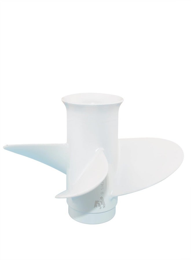 CAPTAIN Propeller Suitable for Yamaha 9.9HP F9.9 15HP F15C F15 F20 4-Stroke Outboard - 4 Blades, 8 Spline Teeth, 9 1/4x10 Pitch - White - Image 3