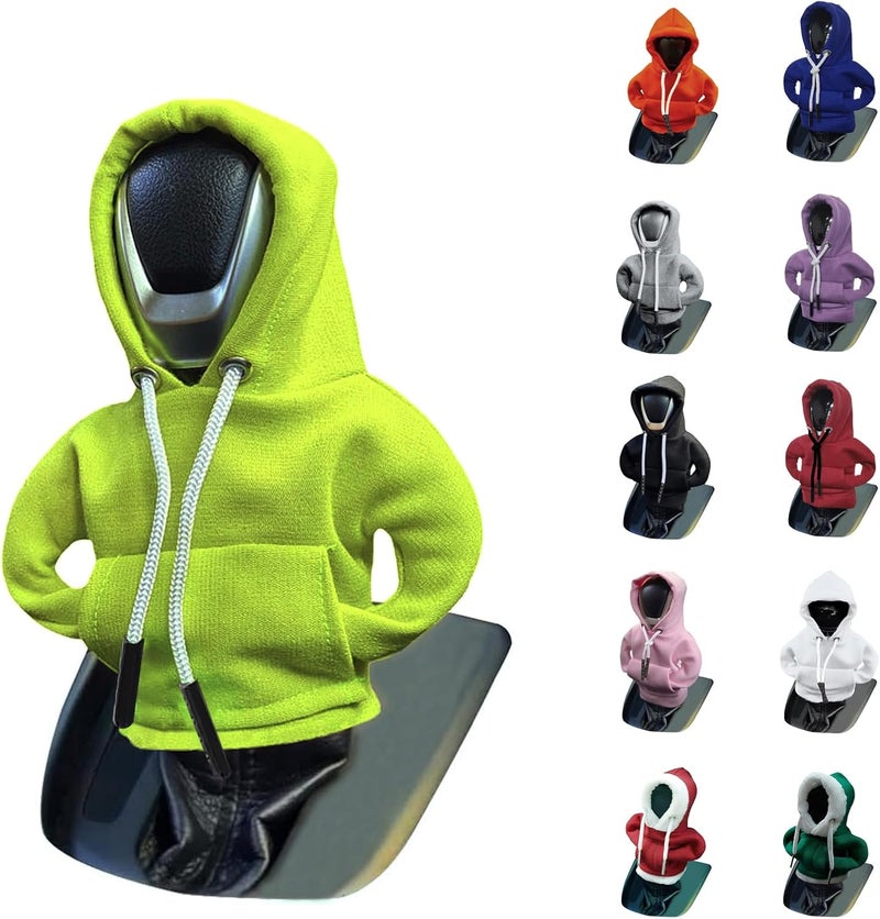 vvag Gear Shift Hoodie, Hoodie Car Gear Shift Cover, Car Shift Knob Hoodie, Automotive Interior Accessories, Universal Fit Knob Cover Gift (Green) - Image 1