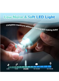 Bebiland 6 In 1 Baby Electric Nail File Drill, No Sharp Claws to Hurt, Nail Care Professional Manicure Pedicure System for Cosmetic Nail Care  - Image 3