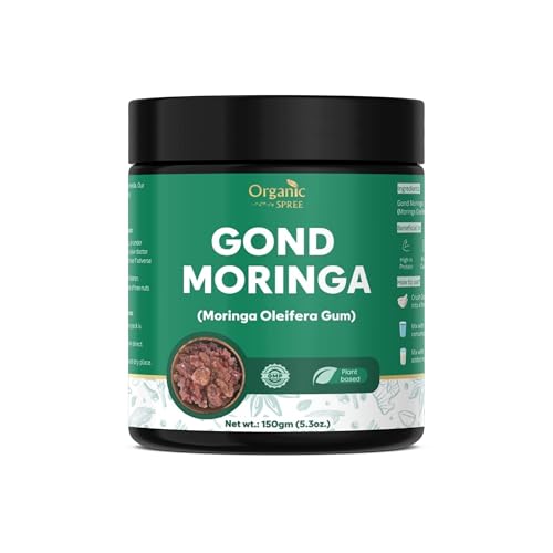 Organic Spree Gond Moringa 150grams | Moringa Gum | Edible Sahjan Gum | Pure, Natural & Plant Based (Pack of -1) - Image 1