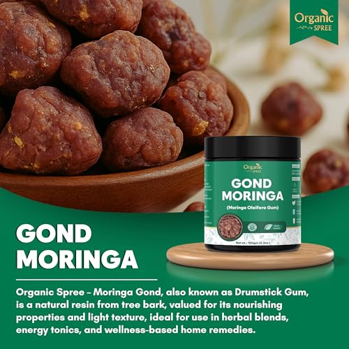 Organic Spree Gond Moringa 150grams | Moringa Gum | Edible Sahjan Gum | Pure, Natural & Plant Based (Pack of -1) - Image 2