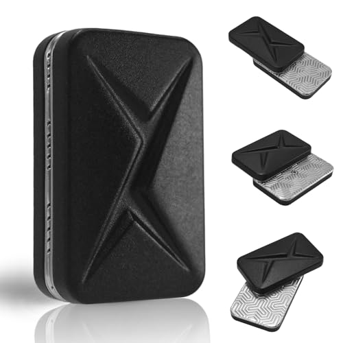 HIDEDC Magnetic Fidget Slider EDC Fidget Toys for Adults Home Office Executive Desk Toy Stress Relief Toy Ideal Gifts for ADHD ADD Autism Frost Black - Image 1