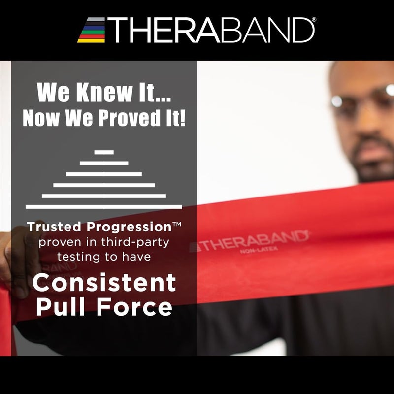 THERABAND Resistance Band 25 Yard Roll, Extra Heavy Blue Non-Latex Professional Elastic Bands For Upper & Lower Body Exercise, Physical Therapy, Pilates, Rehab, Dispenser Box, Level 5 - Image 5