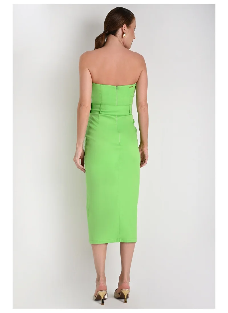 Carmen Steffens Strapless Dress with Overlap