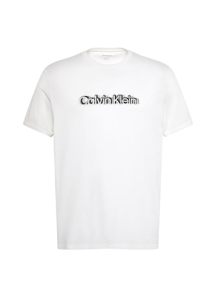 CALVIN KLEIN Textured Graphic Logo T-Shirt - Image 5