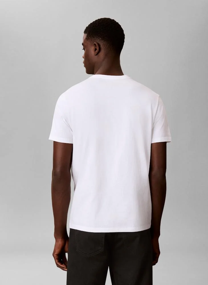 CALVIN KLEIN Textured Graphic Logo T-Shirt