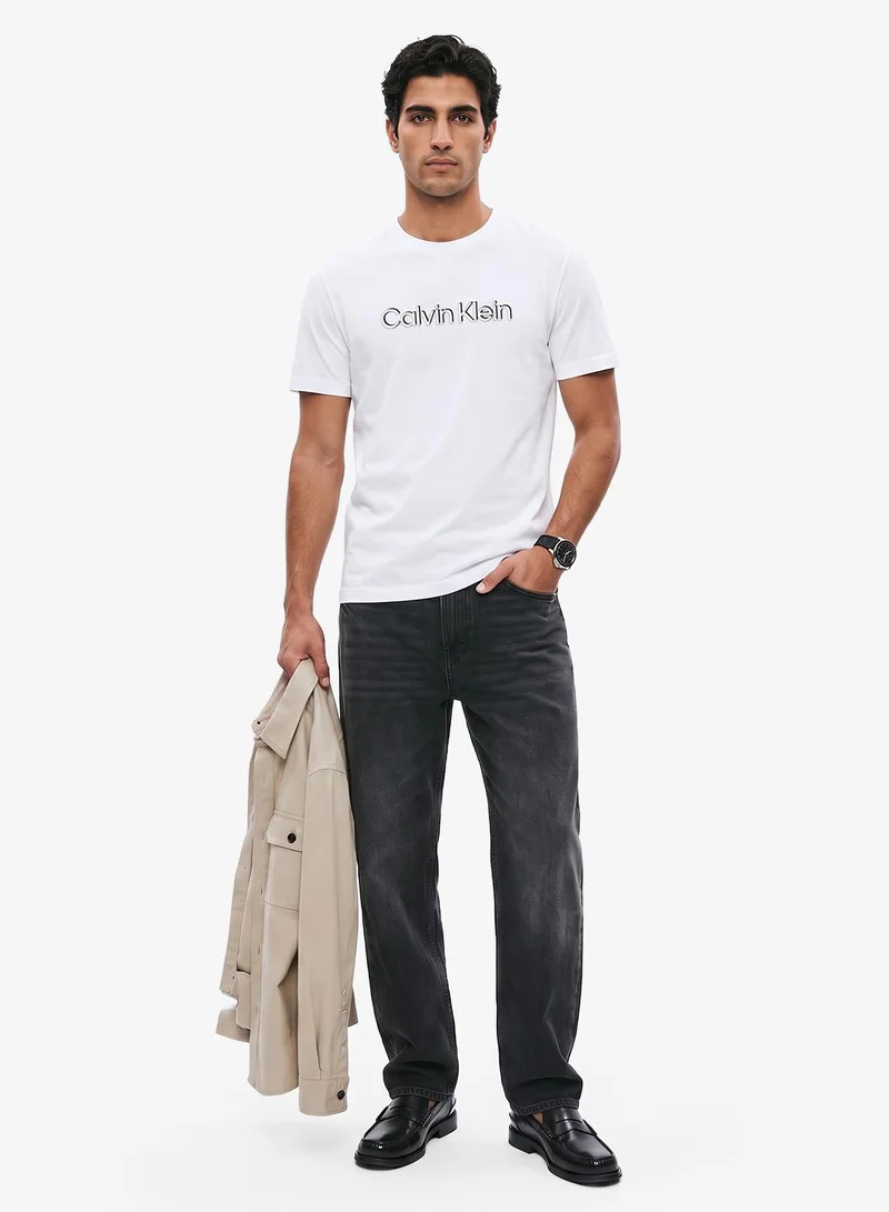 Textured Graphic Logo T-Shirt