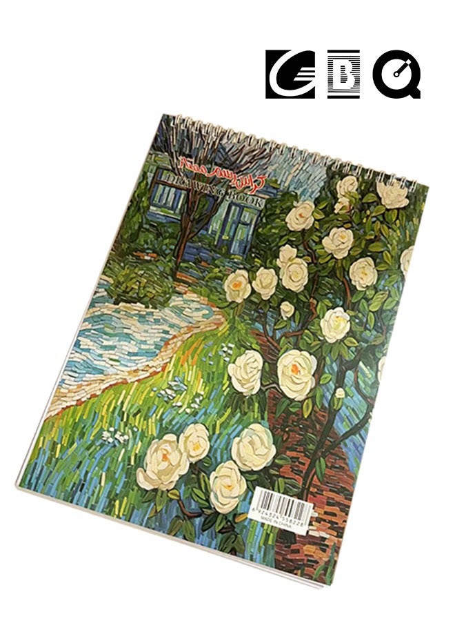 GBQ A4(21*29cm）Drawing Book Contains 50Sheets/Book Sketchbooks Spiral Bound Hardcover Art Books - Image 1
