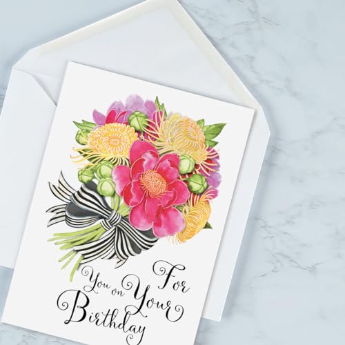 Current Striped Celebration Birthday Cards - Set of 8 (4 designs), Large 5" x 7" Birthday Cards, Sentiments Inside, Envelopes Included - Image 5