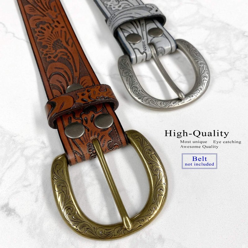 Belts.com P3984 Western Floral Engraved Belt Buckle Fits 1.5"(38mm) Wide Strap - Image 4