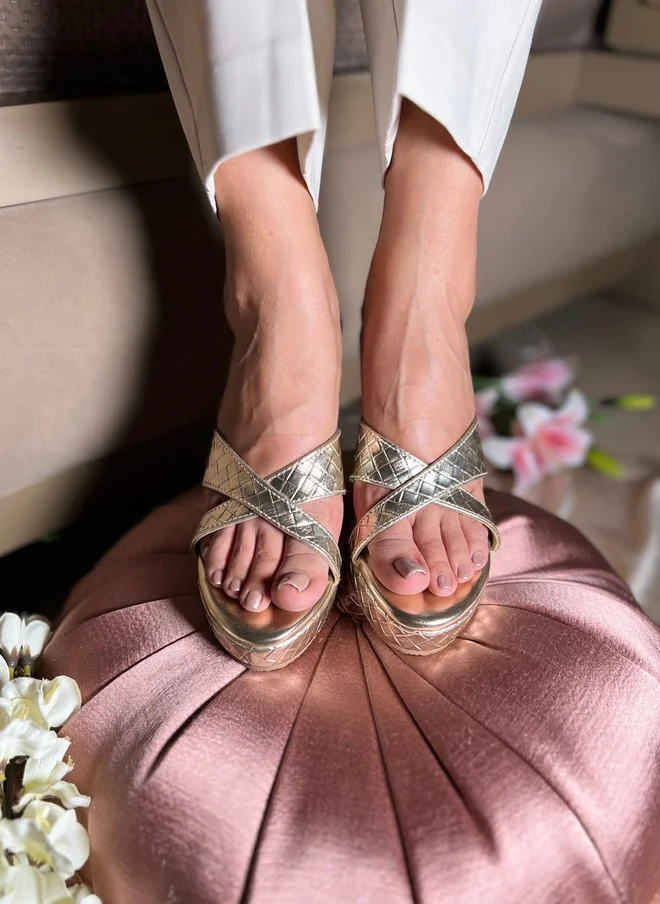 Sandal Stories SANDAL STORIES Textured PU Party Platform Sandals