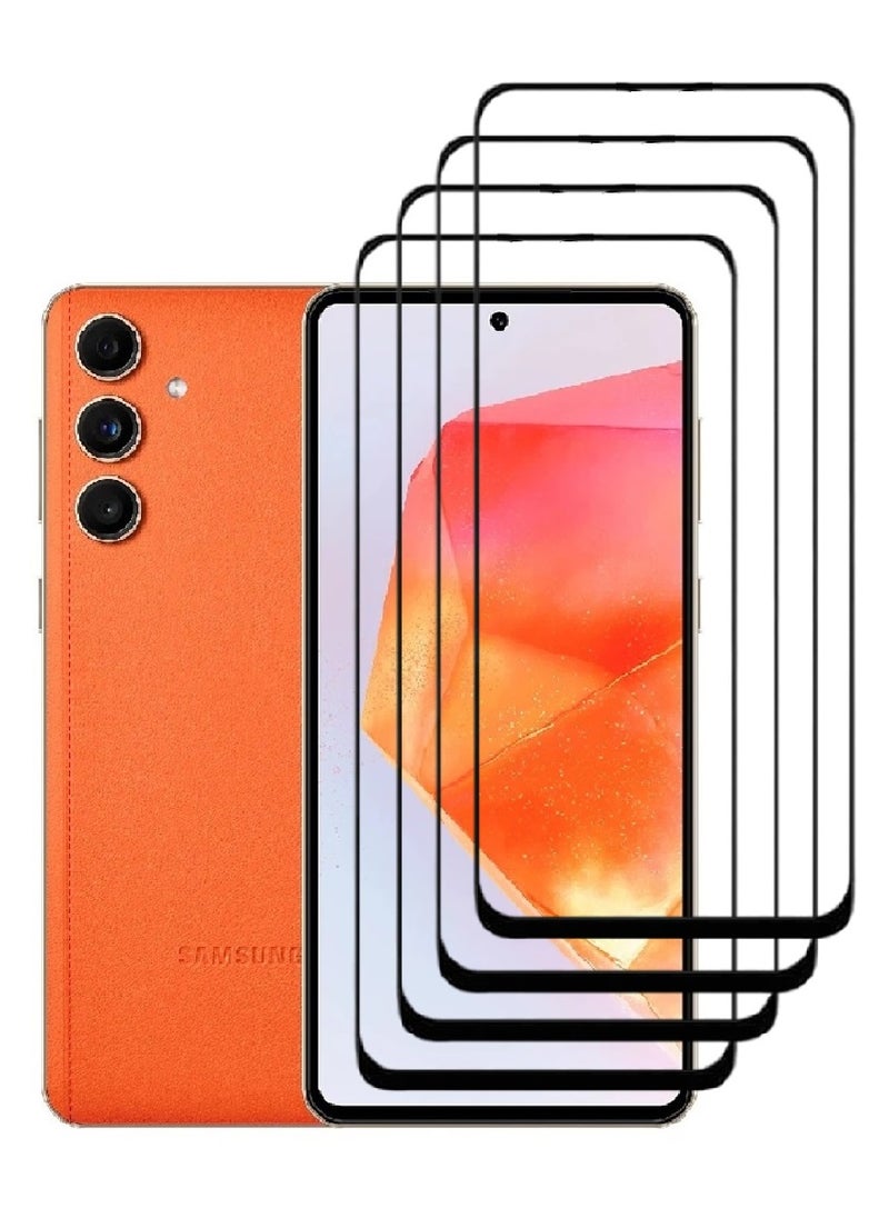 AINA 4 Pieces Tempered Glass Screen Protector 5D Designed For Samsung Galaxy C55 Full Glue Edge to Edge Full Screen Coverage And Bubble Free - Image 1