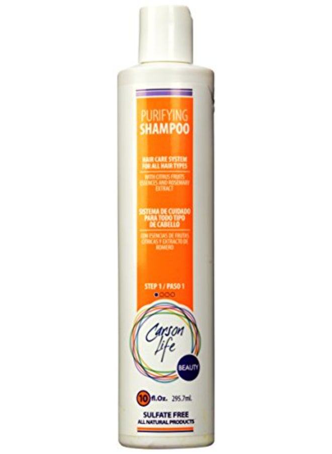 Carson Life Purifying Shampoo For All Hair Types 10 oz Made with Fruits and Herbs Extracts Energize and Stimulate hair Helps Prevent Hair Loss and Dandruff Made In The USA - Image 1